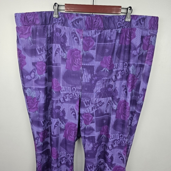 TORRID‎ Betsey Johnson Mesh Flare Pull-On Pants Purple Women Plus Size 5X - Picture 6 of 15
